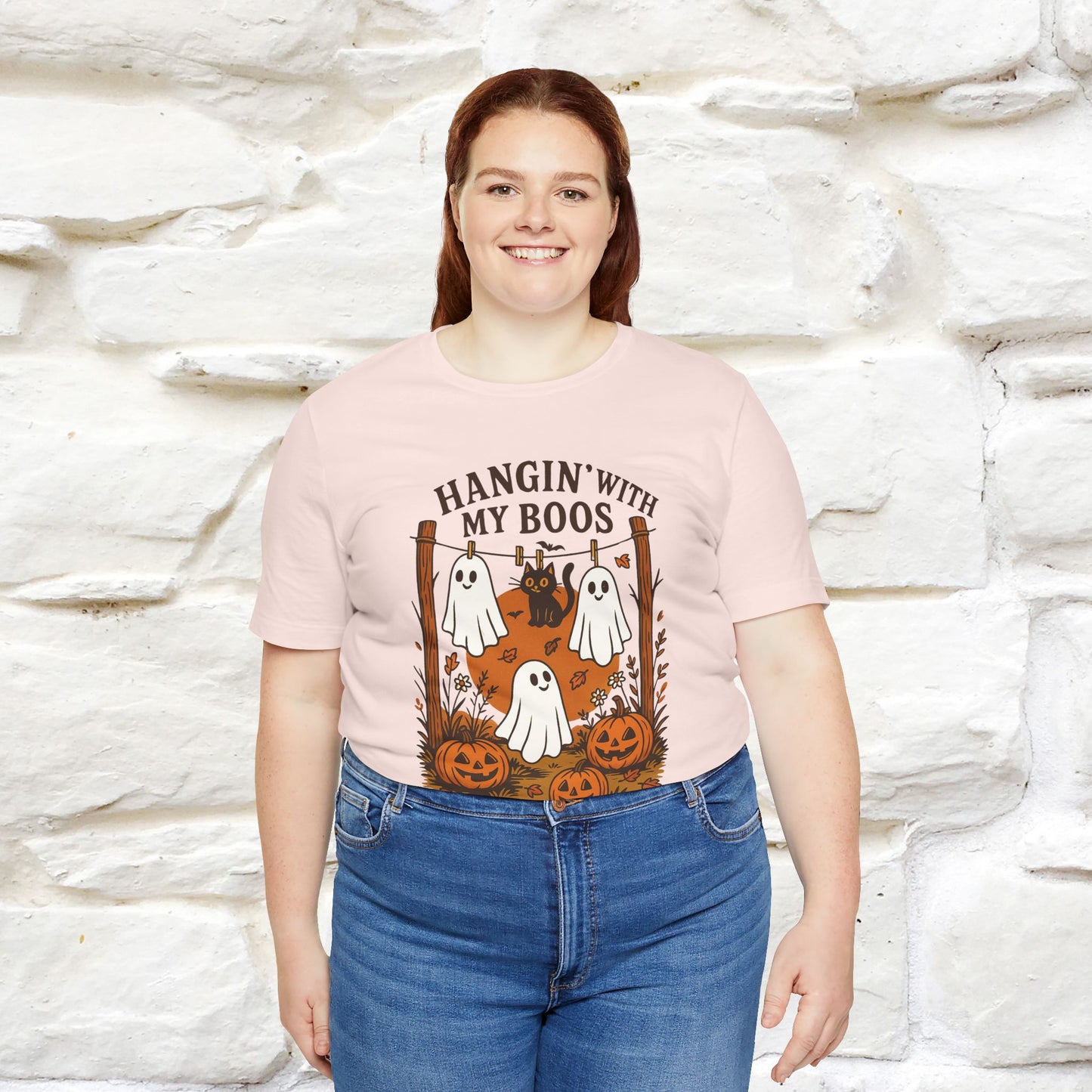 "Hanging With My Boos" Halloween Cat T-shirt |Nunu&Miao Studio - Nunu&Miao Studio