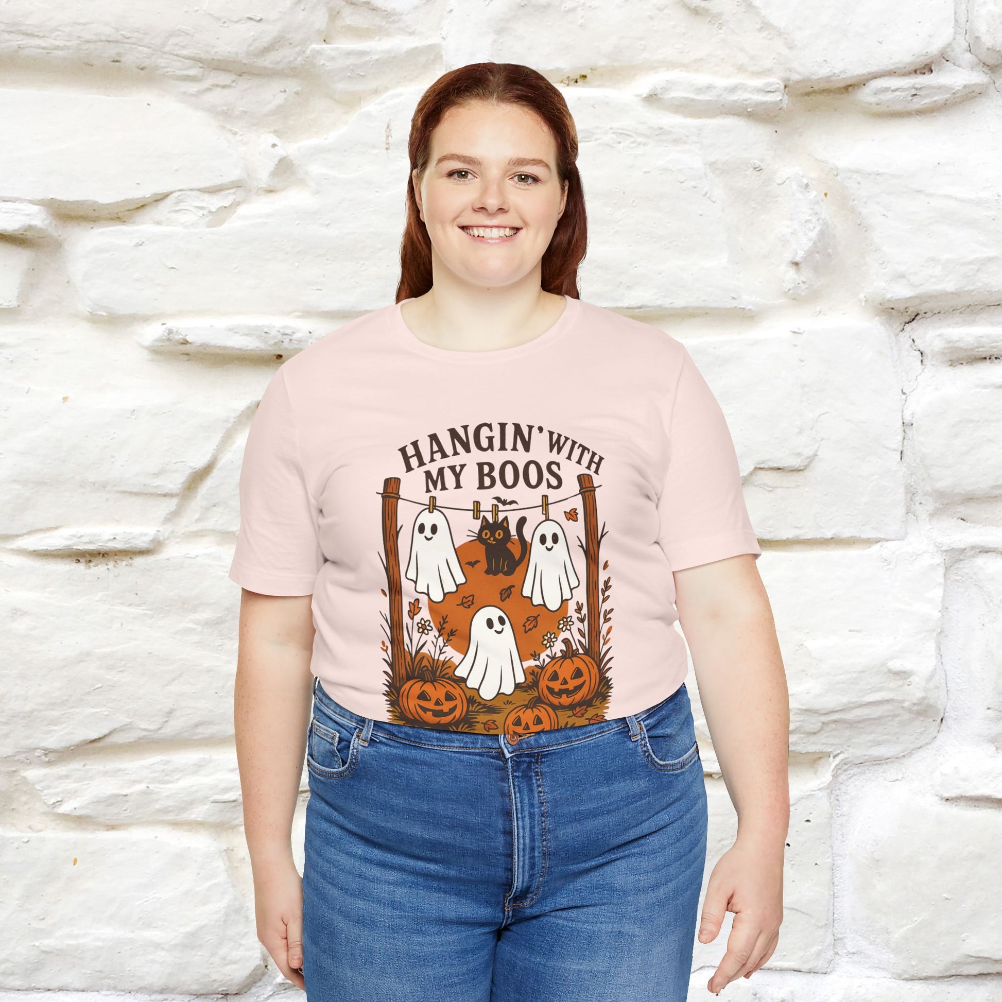"Hanging With My Boos" Halloween Cat T-shirt |Nunu&Miao Studio - Nunu&Miao Studio