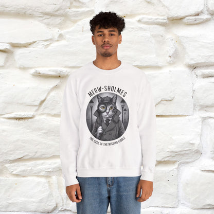 "Meow-sholmes'' |Cat Sweatshirt | Nunu&Miao Studio