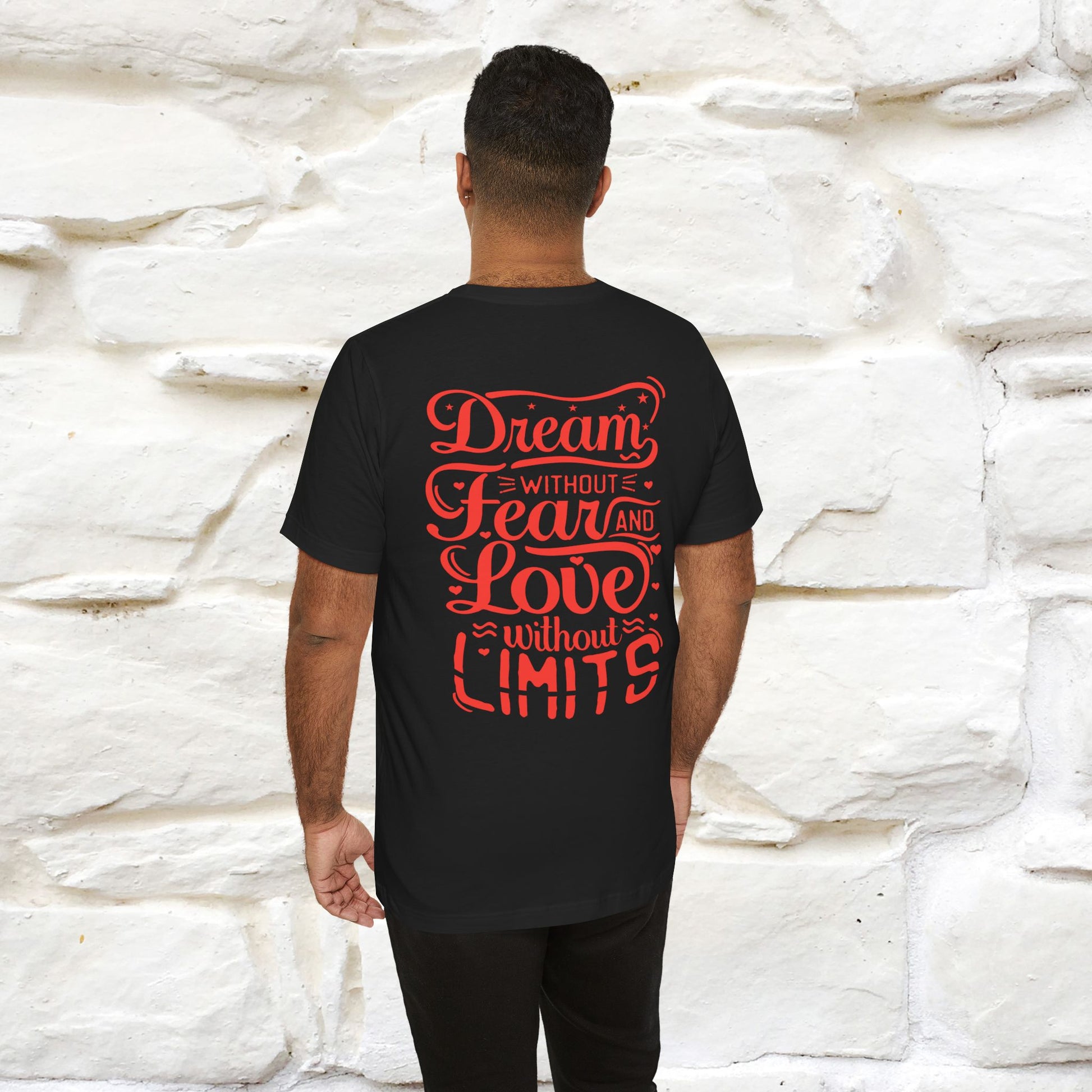 "Dream Without Fear And Love Without Limits'' Cat T-Shirt | Front & Back Design | Nunu&Miao Studio - Nunu&Miao Studio
