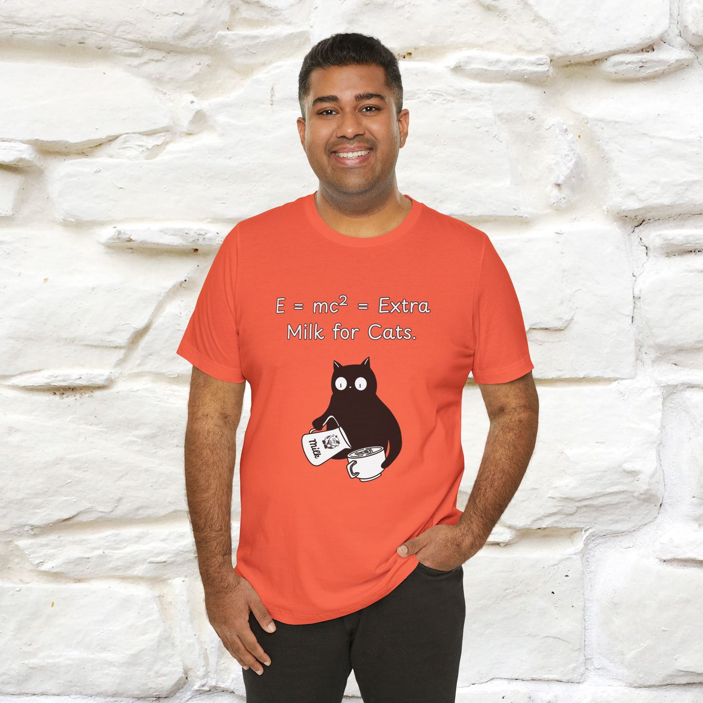 ''E = mc² = Extra Milk for Cats.''| Funny T-Shirt | Nunu&Miao Studio