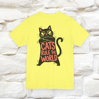 “Cats Rule The World” |Cat T-Shirt | Front & Back Design | Nunu&Miao Studio