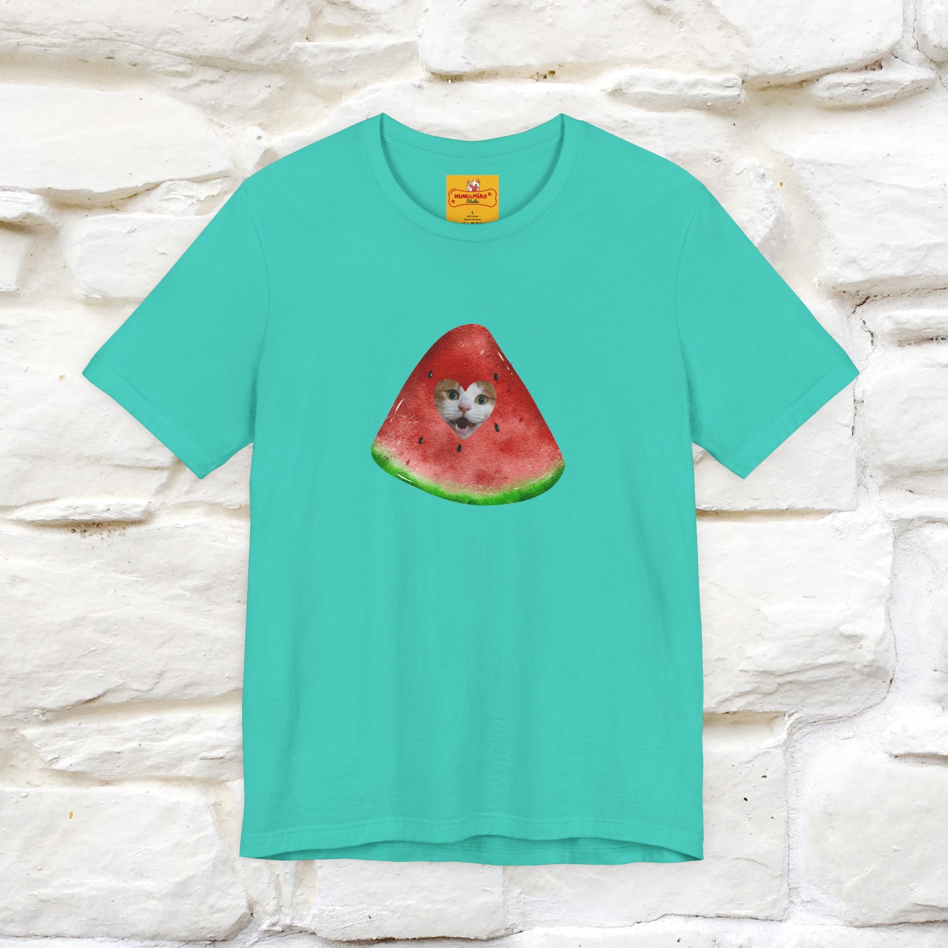 "Free Palestine" Cat T-shirt | Front & Back Design |Nunu&Miao Studio - Nunu&Miao Studio