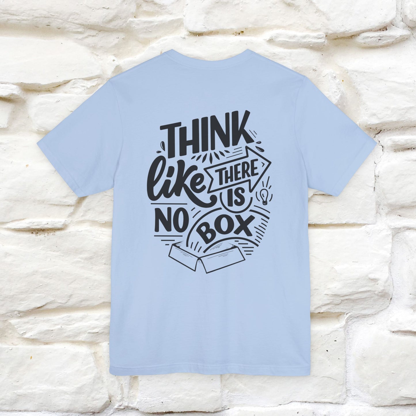 "Think Like There Is No Box" Cat T-Shirt| Front & Back Design | Nunu&Miao Studio - Nunu&Miao Studio