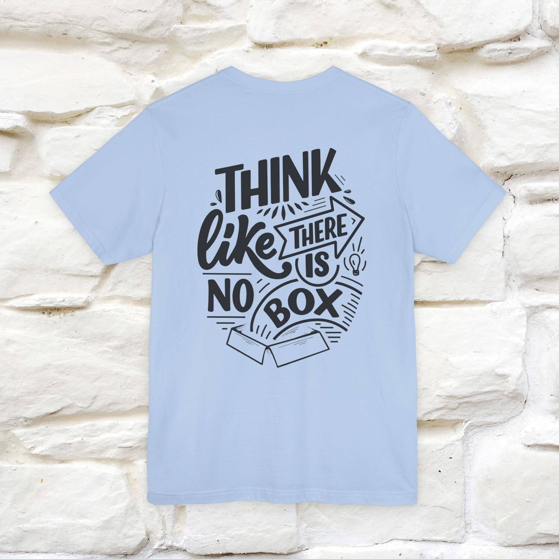 "Think Like There Is No Box" Cat T-Shirt| Front & Back Design | Nunu&Miao Studio - Nunu&Miao Studio