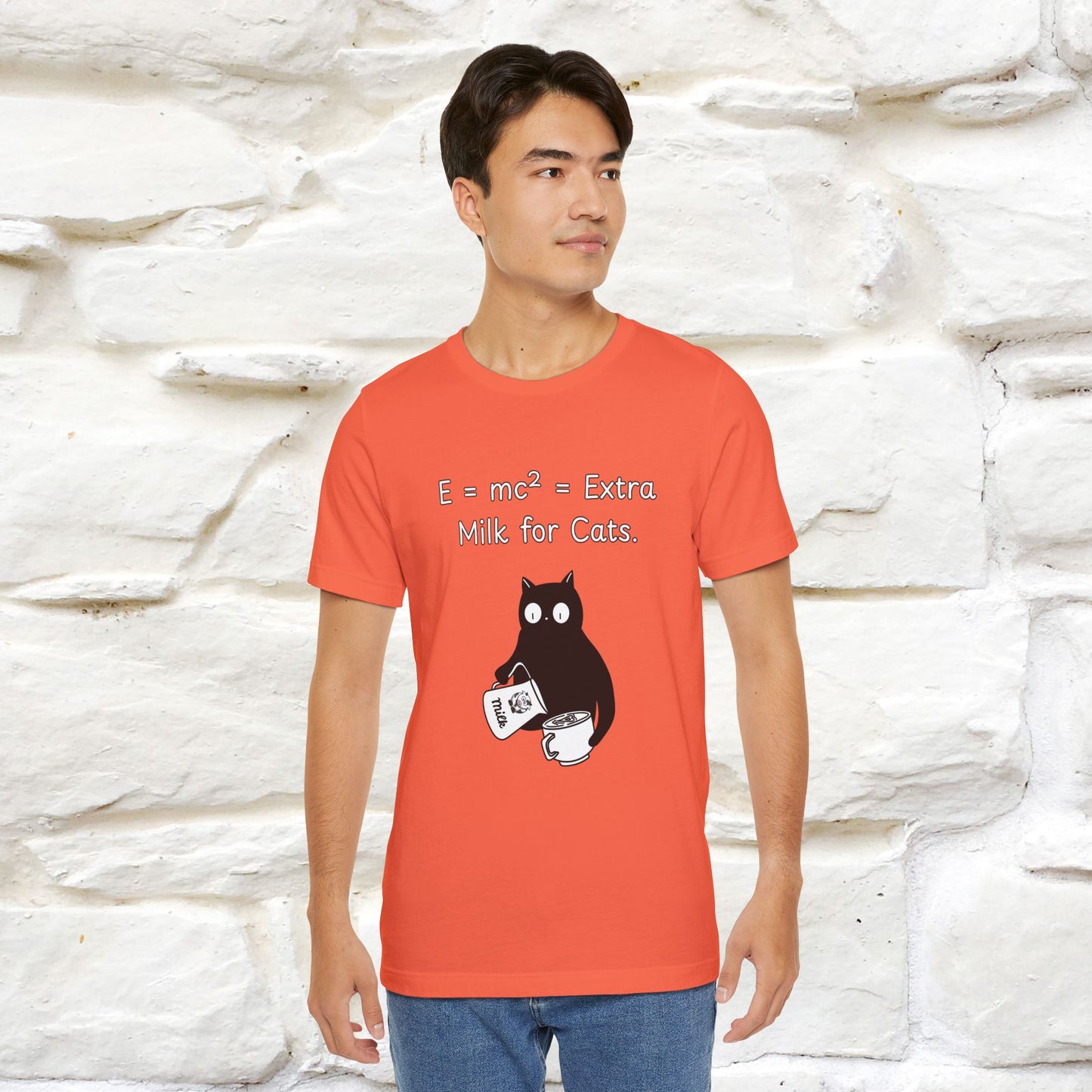 ''E = mc² = Extra Milk for Cats.''| Funny T-Shirt | Nunu&Miao Studio