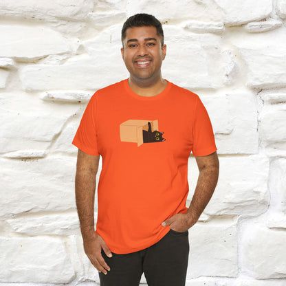 "Think Like There Is No Box" Cat T-Shirt| Front & Back Design | Nunu&Miao Studio - Nunu&Miao Studio