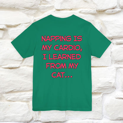 "Napping Is My Cardio, I Learned From My Cat…" Funny Cat T-shirt | Nunu&Miao Studio - Nunu&Miao Studio