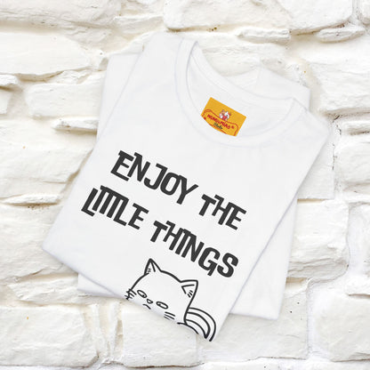 "Enjoy The Little Things." Cat T-Shirt | Nunu&Miao Studio
