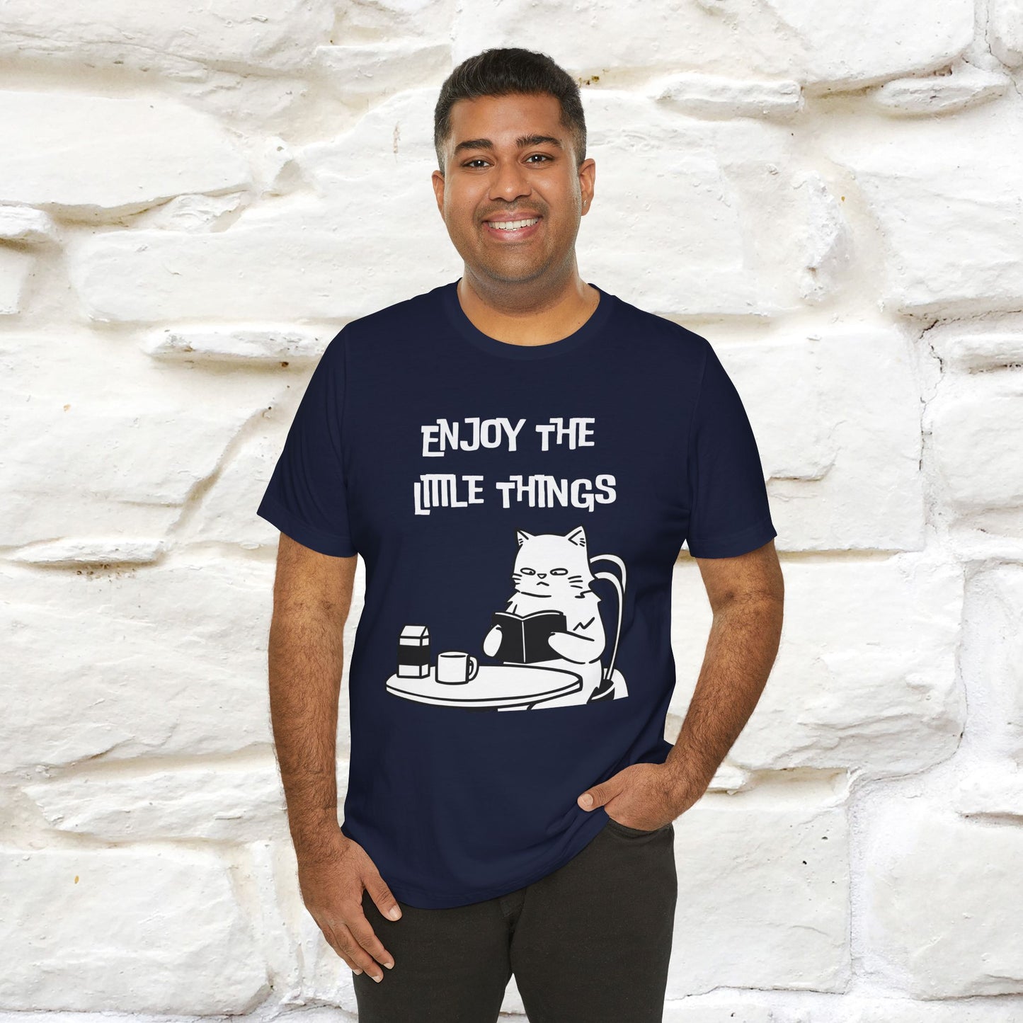 "Enjoy The Little Things." Cat T-Shirt | Nunu&Miao Studio