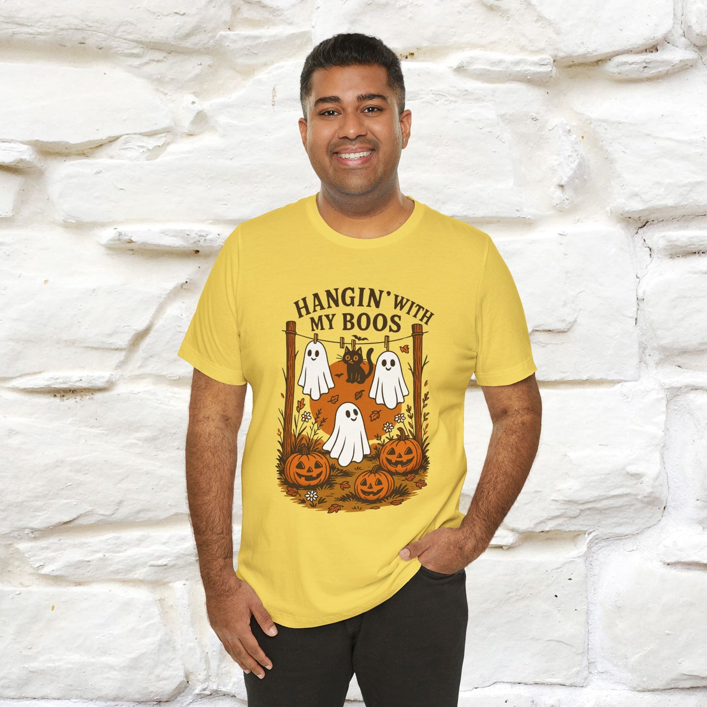 "Hanging With My Boos" Halloween Cat T-shirt |Nunu&Miao Studio - Nunu&Miao Studio
