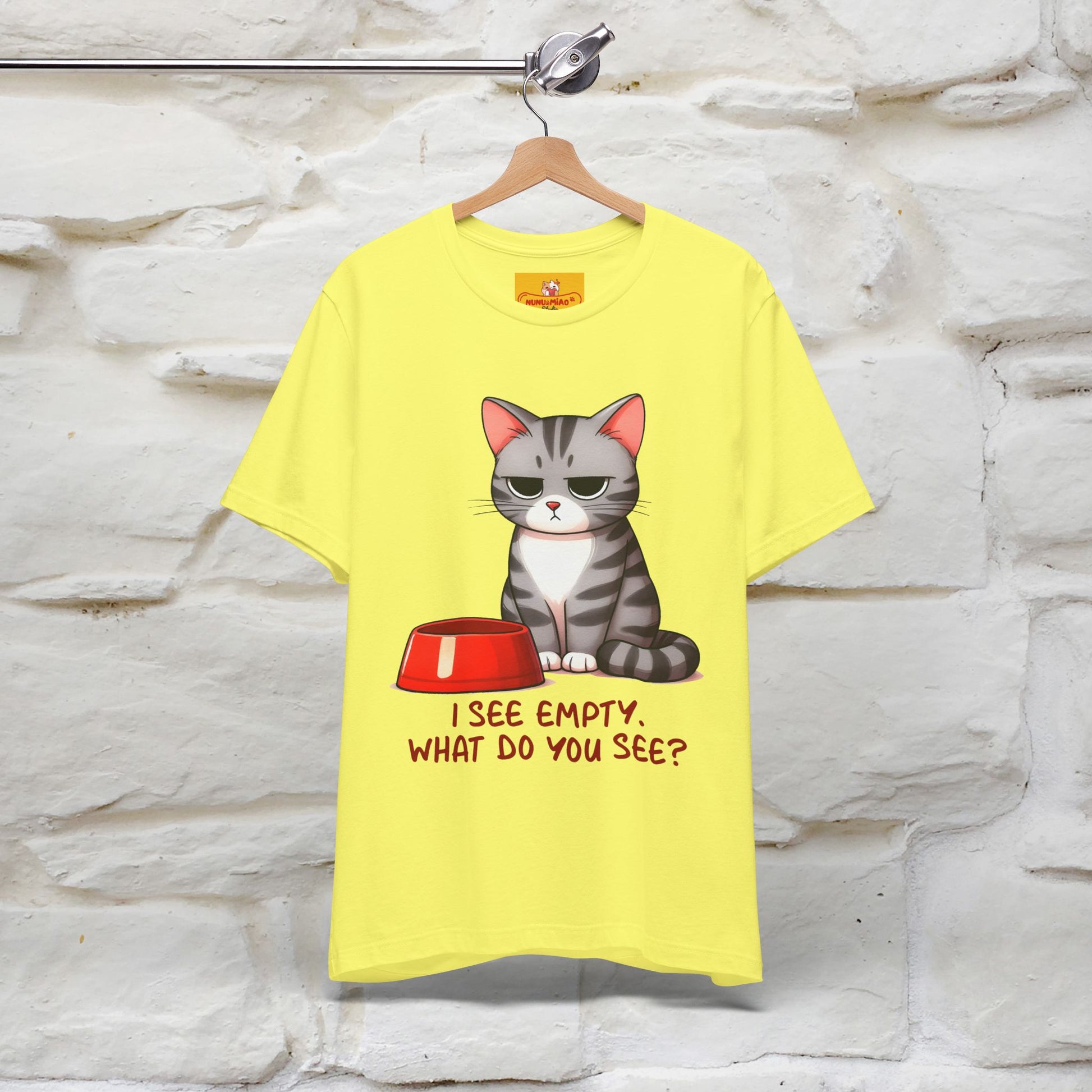 "I See Empty. What Do You See"  | Cat T-Shirt | Nunu&Miao Studio - Nunu&Miao Studio