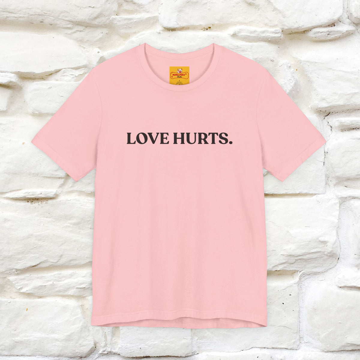 “Love Hurts"  Funny Cat T-Shirt | Front & Back Design | Nunu&Miao Studio