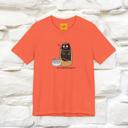 "Antidepressants" Cat T-Shirt | Front & Back Design | Nunu&Miao Studio - Nunu&Miao Studio