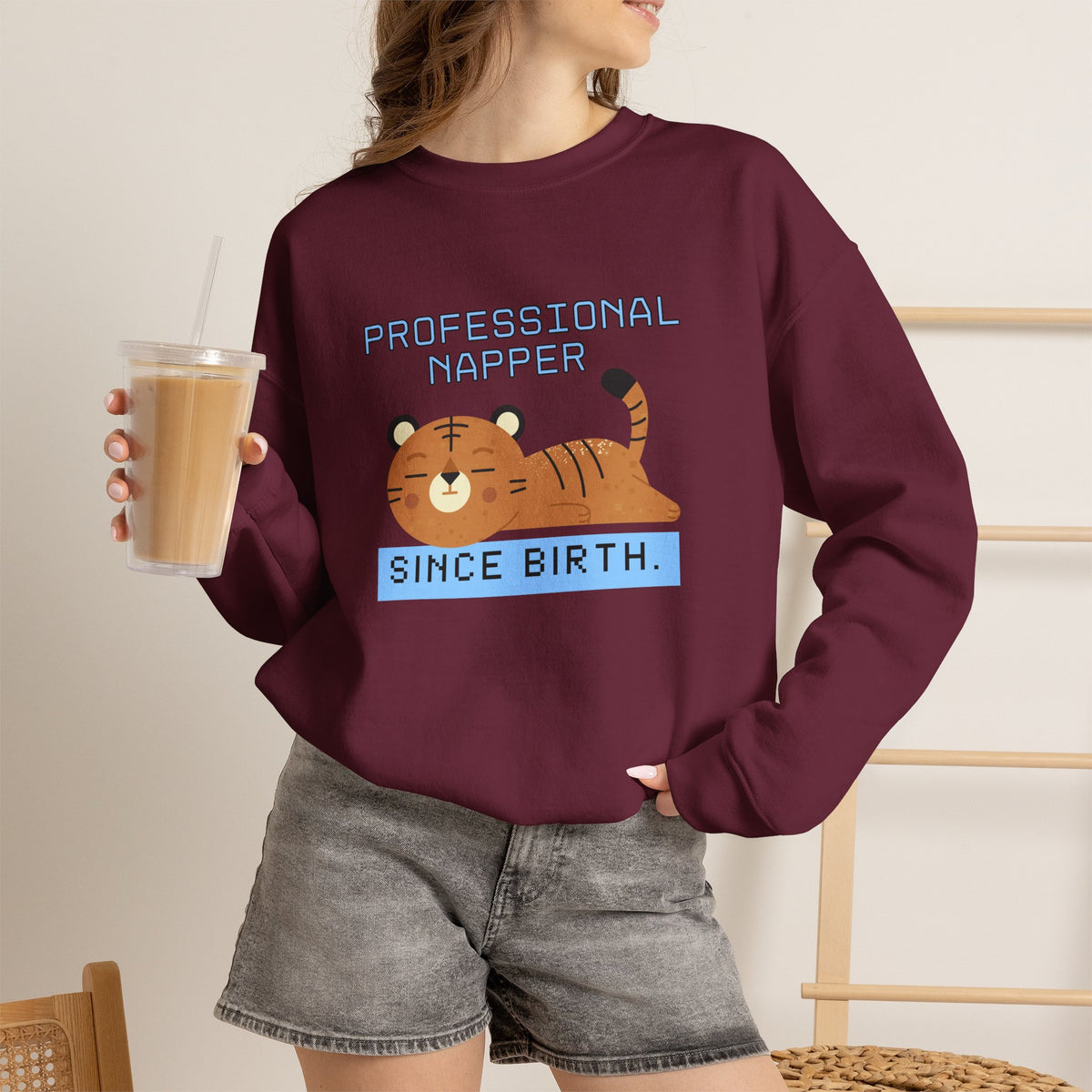 ''Professional Napper Since Birth'' |Cat Sweatshirt | Nunu&Miao Studio