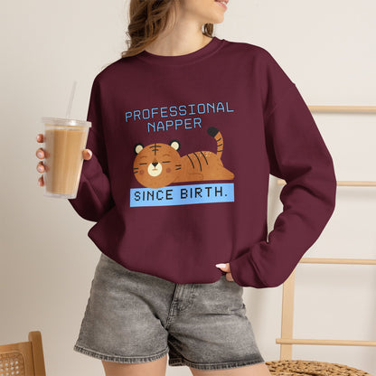''Professional Napper Since Birth'' |Cat Sweatshirt | Nunu&Miao Studio