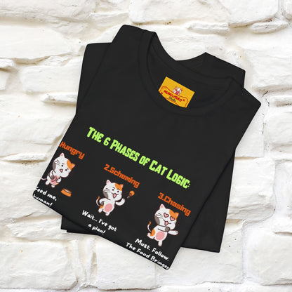 "The 6 Phases of Cat Logic" Hilarious Cat T-Shirt  | Nunu&Miao Studio - Nunu&Miao Studio
