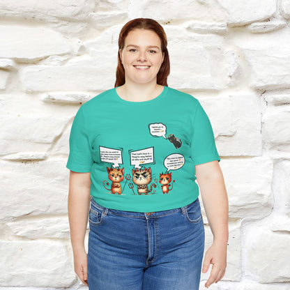 "Humans Are Way Ahead In The Evil Game! 😈😼" Cat  T-shirt |Nunu&Miao Studio - Nunu&Miao Studio