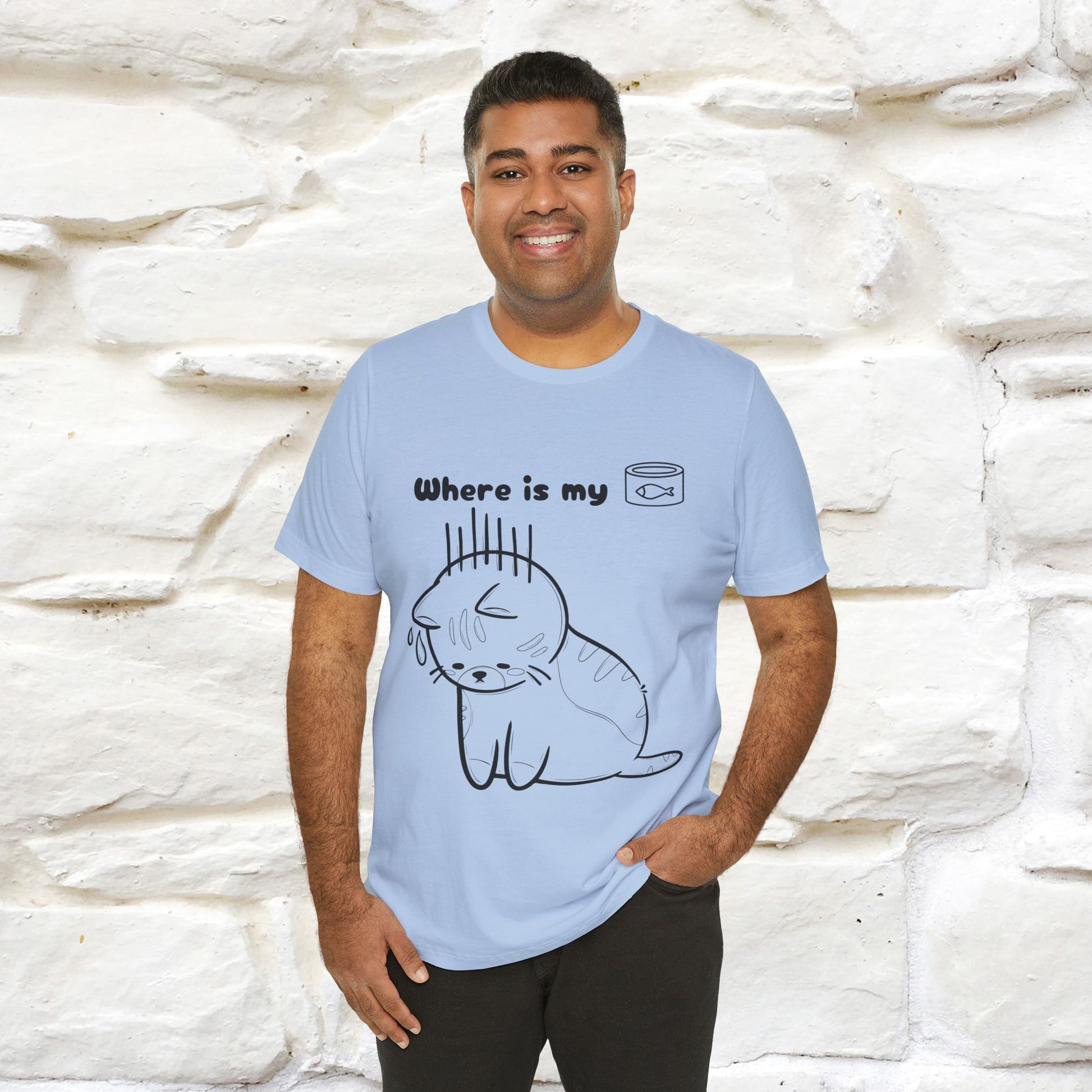"Where Is My Tuna?" Cat T-Shirt | Nunu&Miao Studio - Nunu&Miao Studio