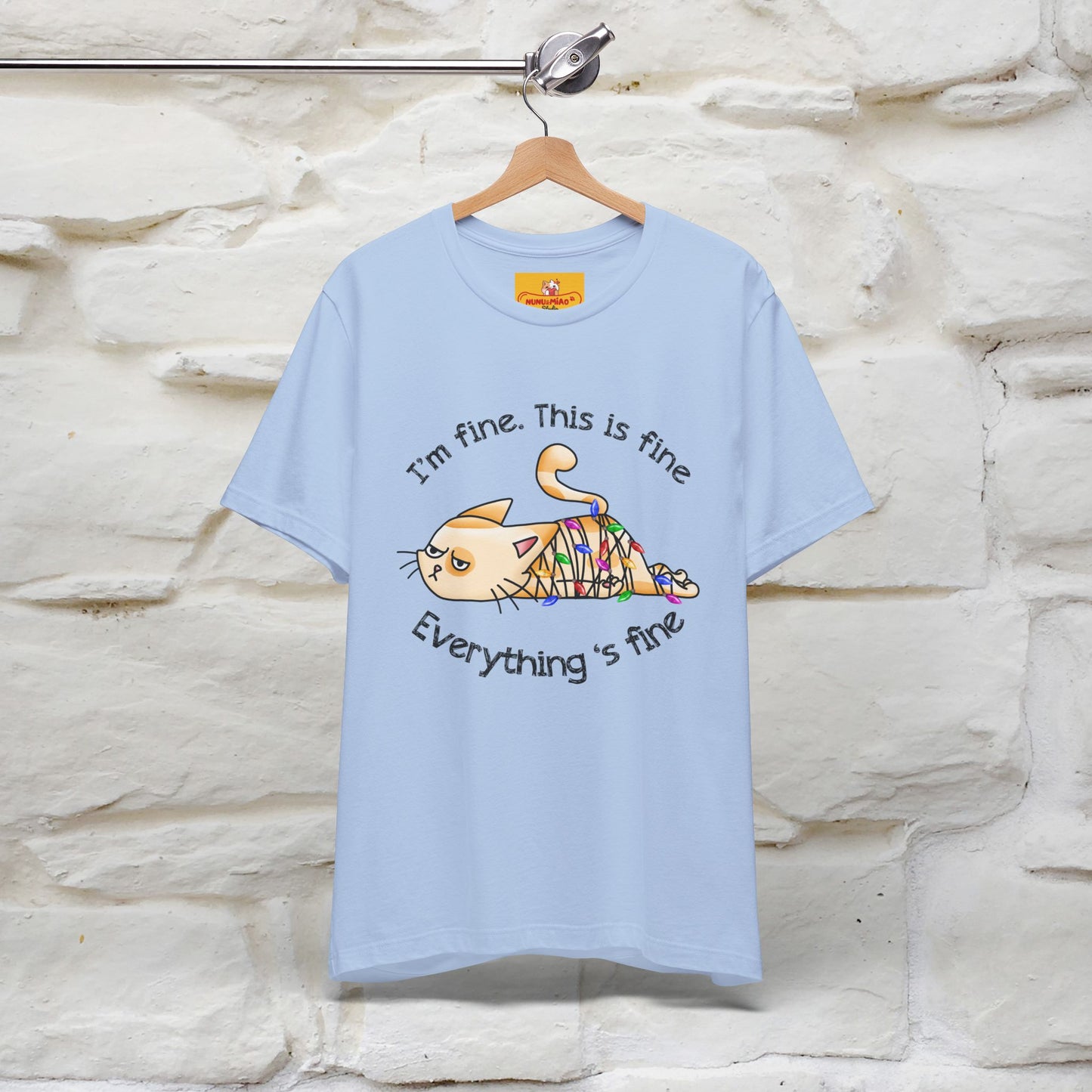 "This Is Fine" |Funny Cat T-Shirt | Nunu&Miao Studio