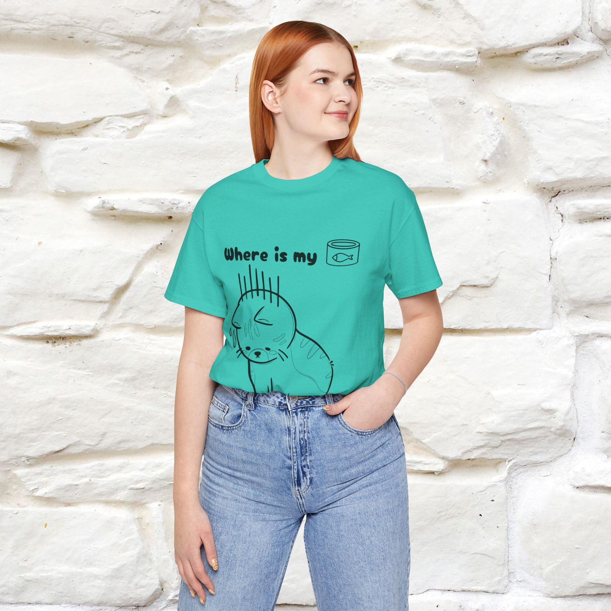 "Where Is My Tuna?" Cat T-Shirt | Nunu&Miao Studio - Nunu&Miao Studio