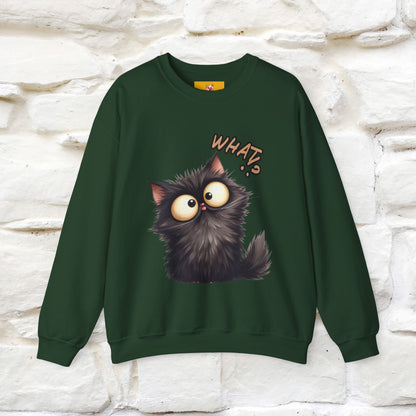 "What'' |Cat Sweatshirt | Nunu&Miao Studio