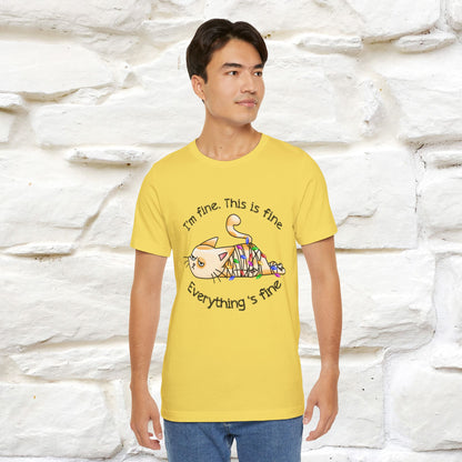 "This Is Fine" |Funny Cat T-Shirt | Nunu&Miao Studio