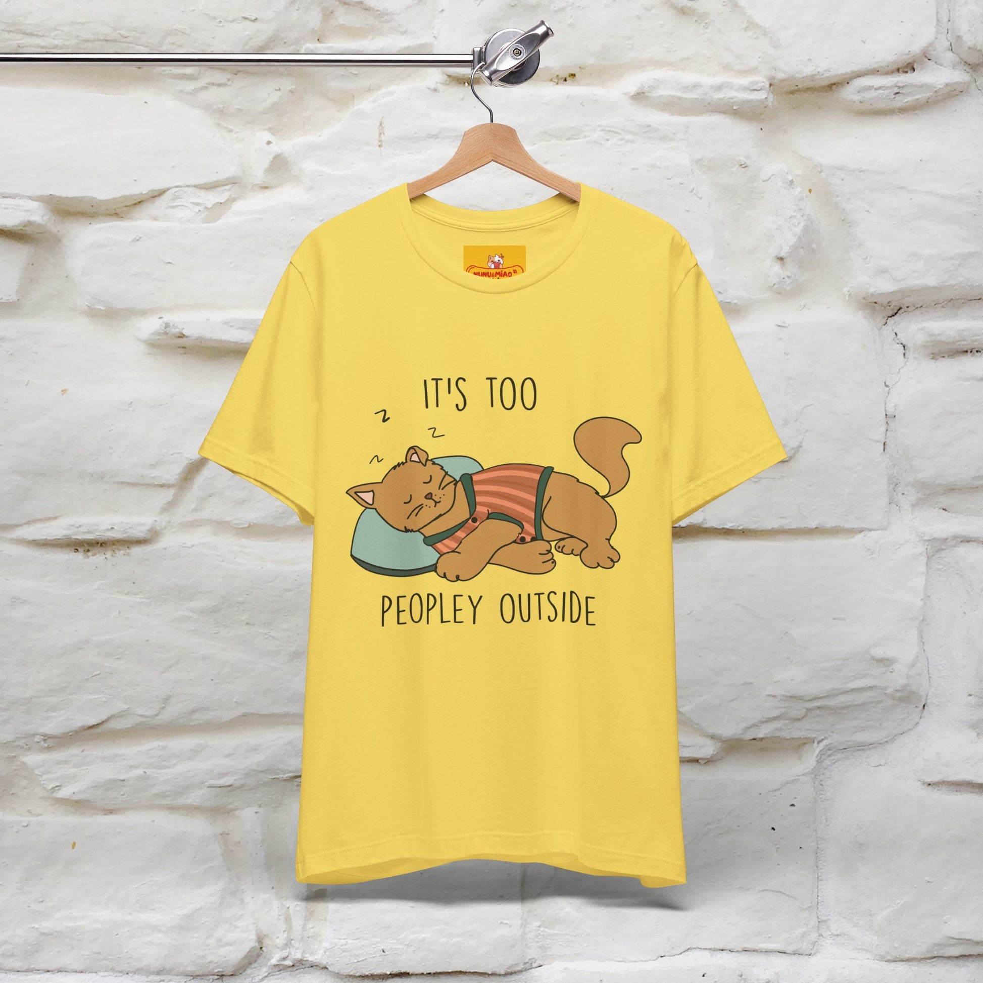 ''It’s Too Peopley Outside'' | Funny Cat T-Shirt | Nunu&Miao Studio - Nunu&Miao Studio
