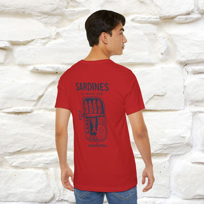 "Sardines In Olive Oil" Cute T-shirt | Front & Back Design|Nunu&Miao Studio