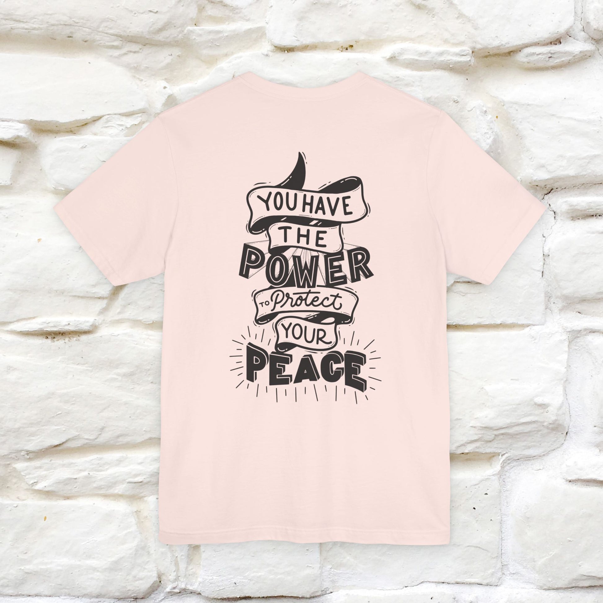 "You Have the Power to Protect Your Peace" Cat T-Shirt| Front & Back Design | Nunu&Miao Studio - Nunu&Miao Studio