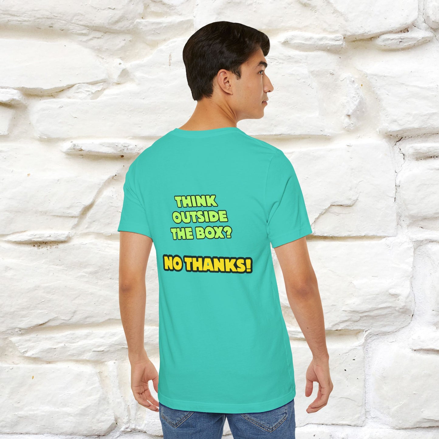 "Think outside the box? No thanks." Cat T-Shirt | Nunu&Miao Studio - Nunu&Miao Studio