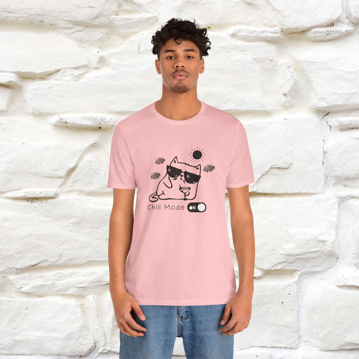 ''Chill Mode on'' Cat T-Shirt Front and Back Design | Nunu&Miao Studio