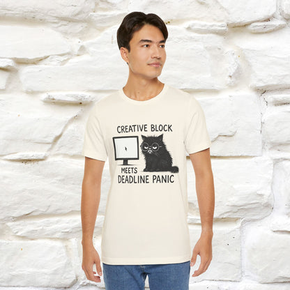 "Creative Block Meets Deadline..." |Cat T-Shirt | Nunu&Miao Studio - Nunu&Miao Studio