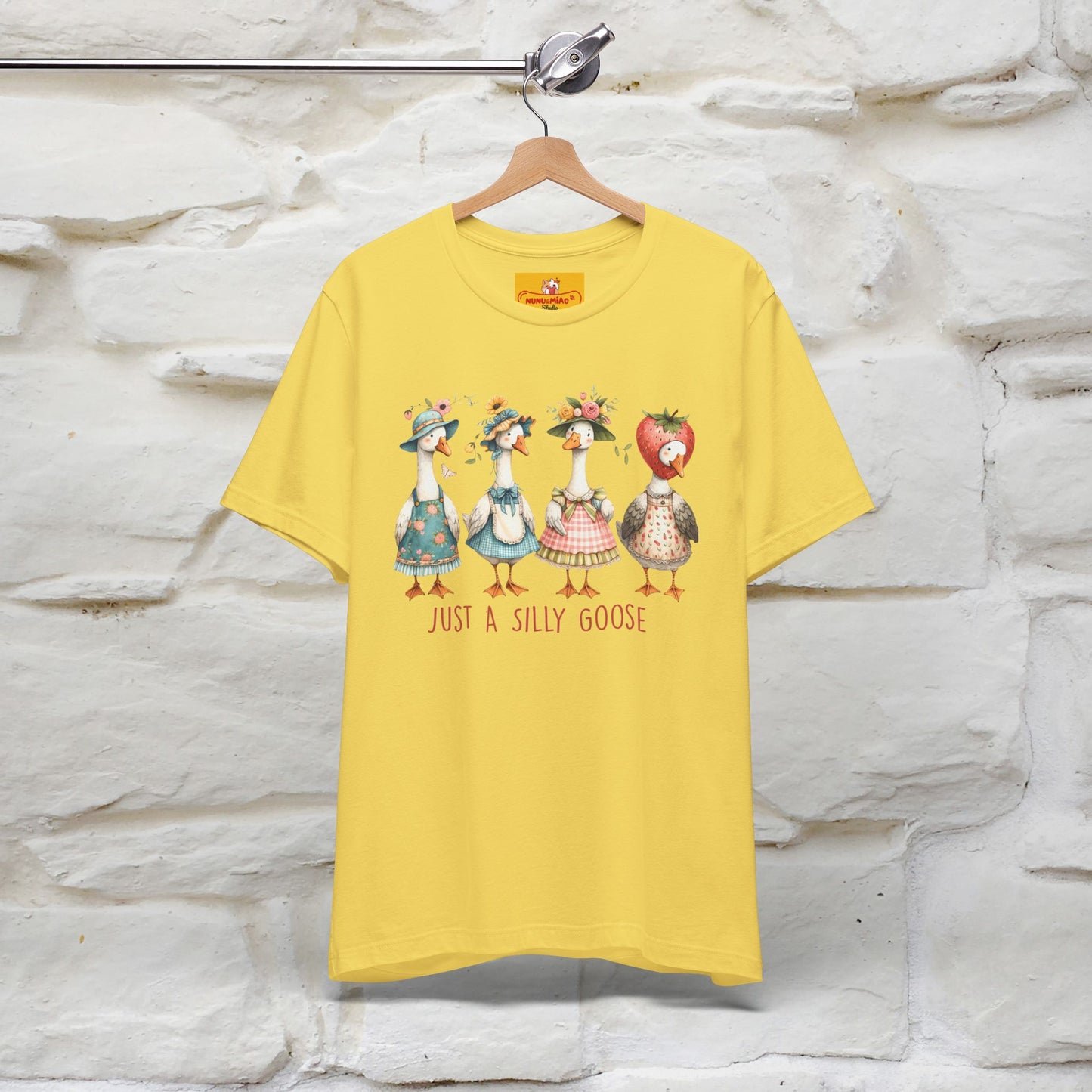 "Just A Silly Goose" Cute T-shirt |Nunu&Miao Studio - Nunu&Miao Studio