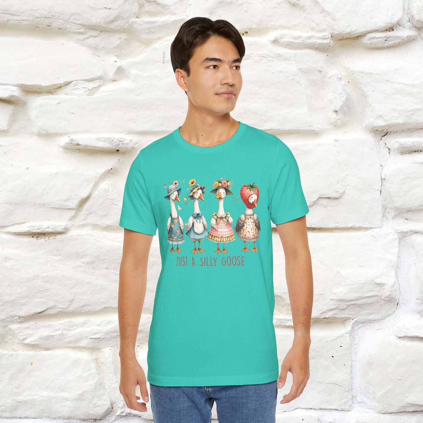 "Just A Silly Goose" Cute T-shirt |Nunu&Miao Studio - Nunu&Miao Studio