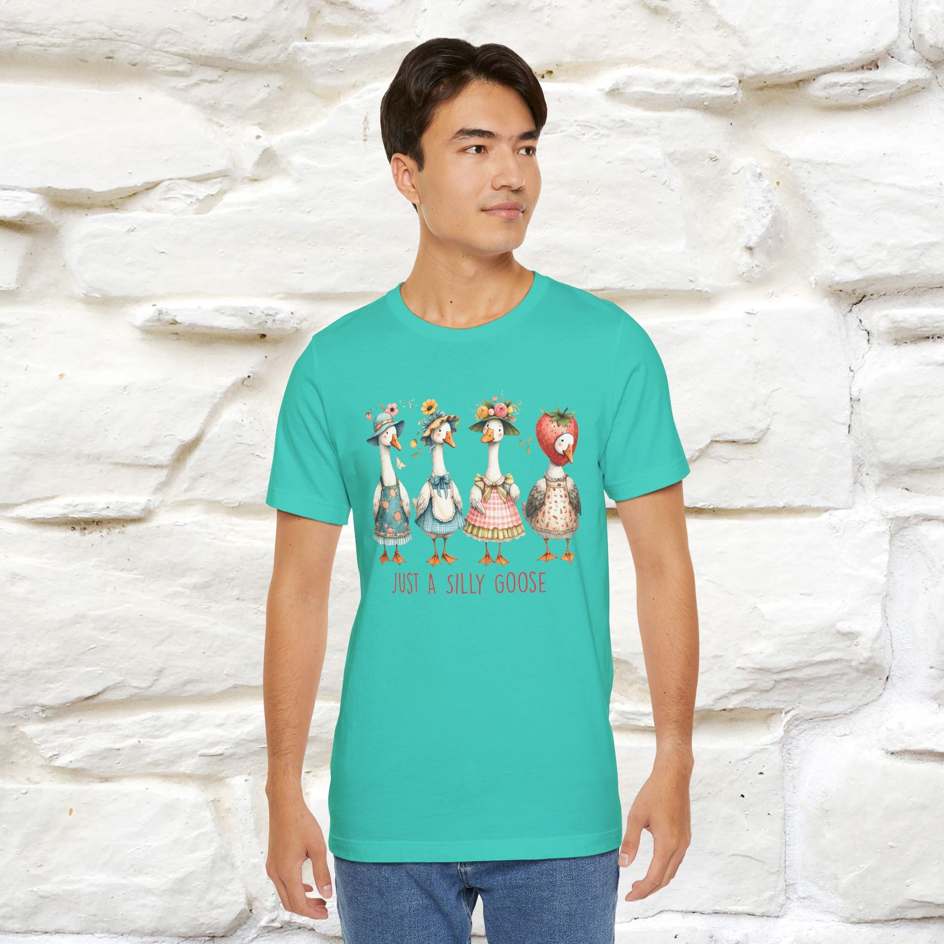 "Just A Silly Goose" Cute T-shirt |Nunu&Miao Studio - Nunu&Miao Studio