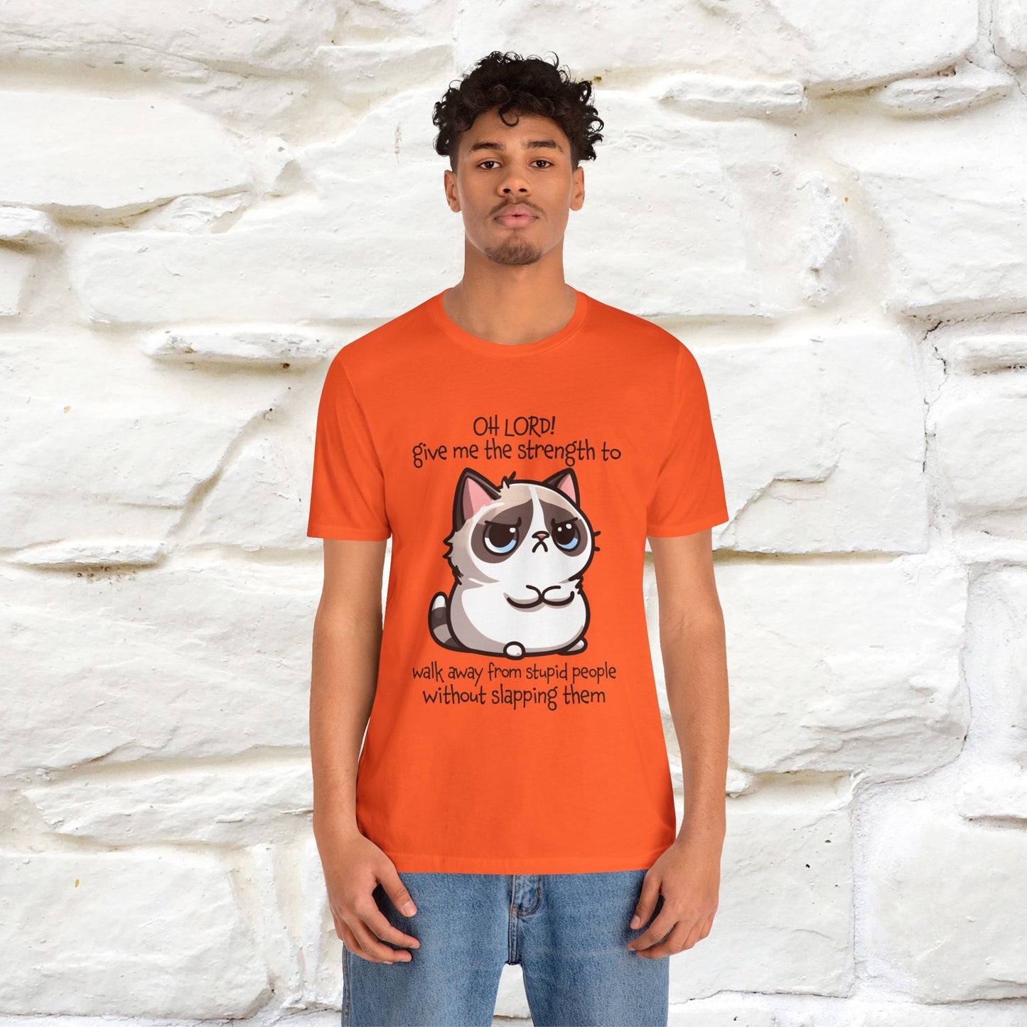 ''Oh Lord! Give Me Strength to ...'' Cat T-Shirt |  | Nunu&Miao Studio - Nunu&Miao Studio