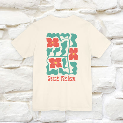 "Just Relax'' Cat T-Shirt Front and Back Design | Nunu&Miao Studio - Nunu&Miao Studio