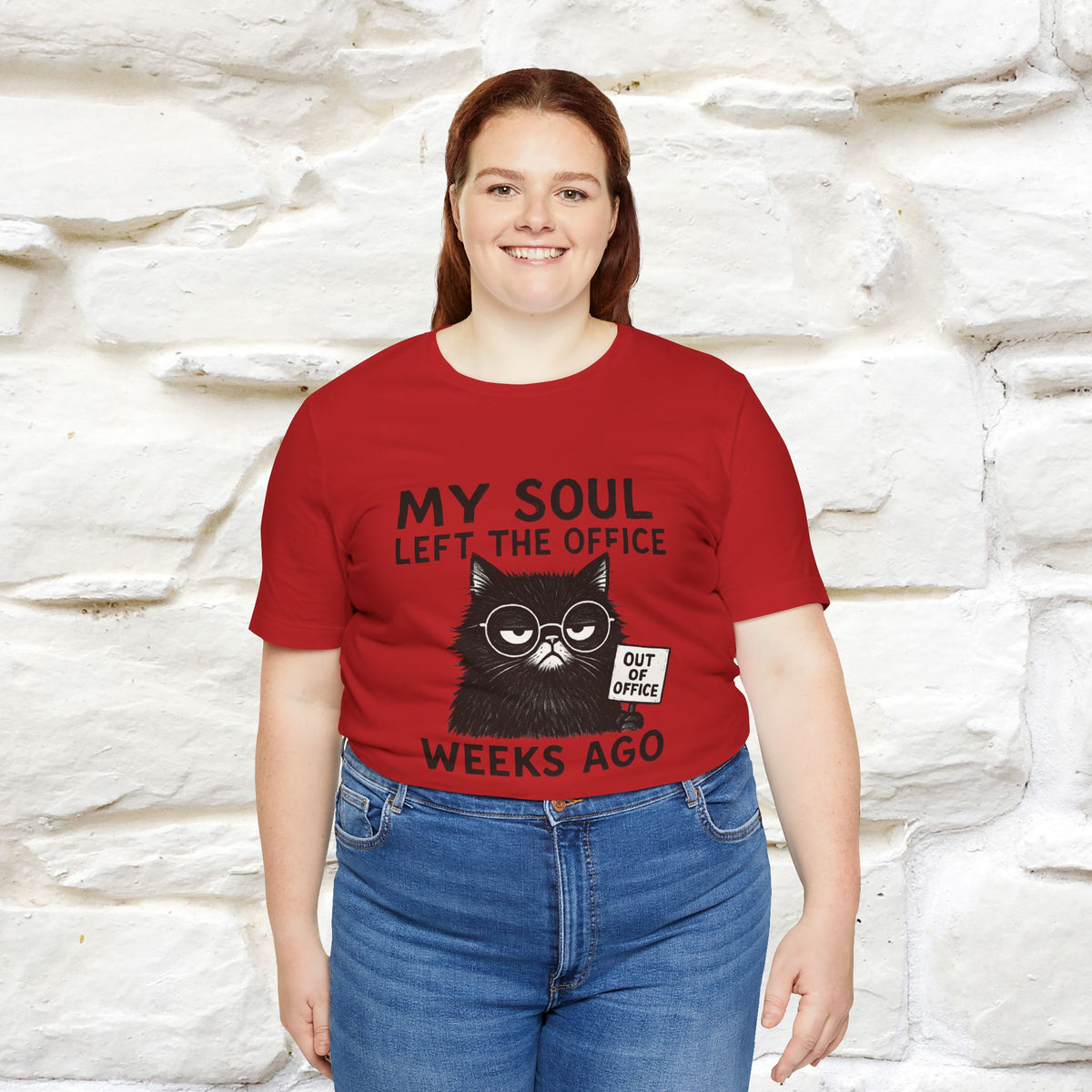 "My Soul Left The Office..." |Funny Cat T-Shirt | Nunu&Miao Studio