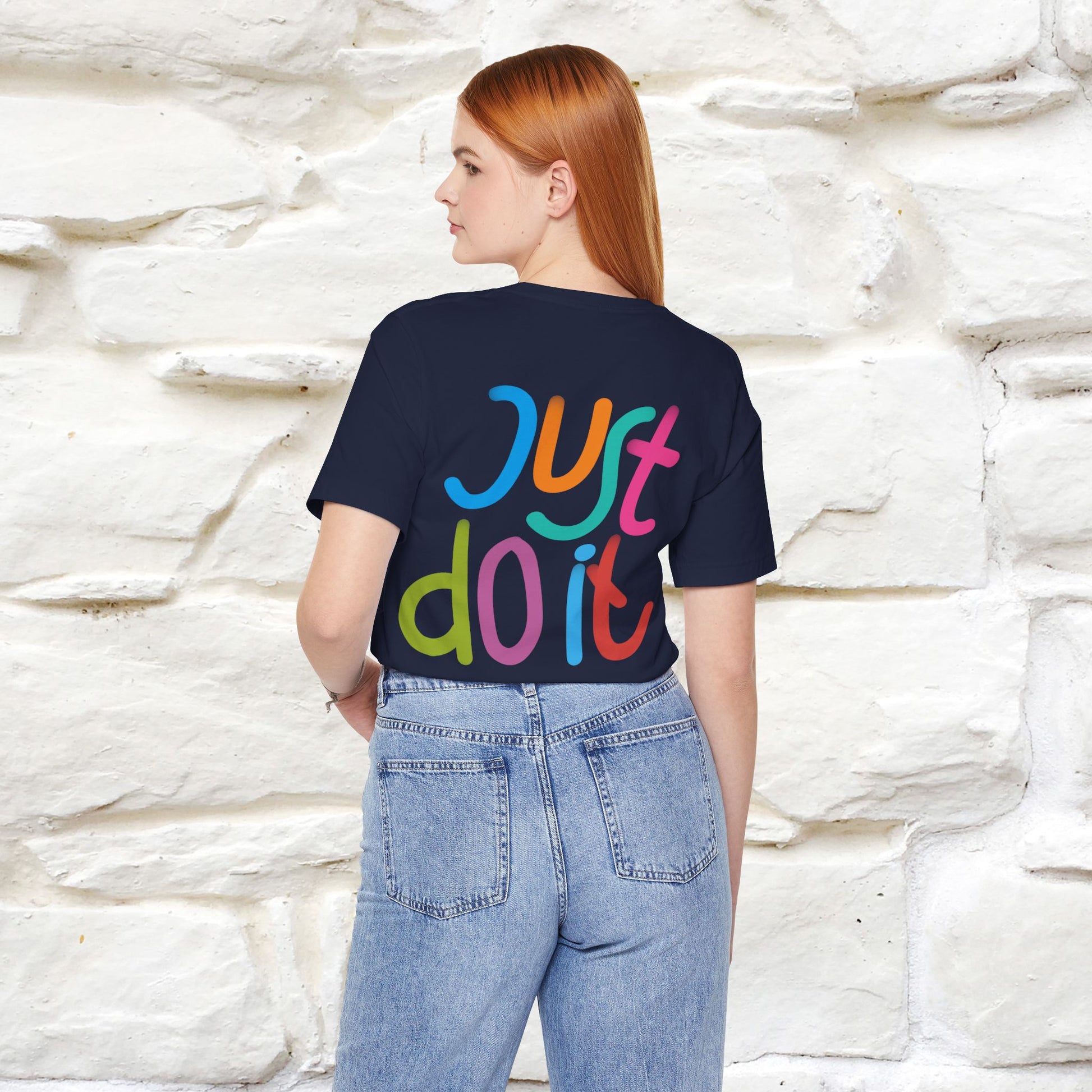 "Yes, Just Do It" Cat T-Shirt| Front & Back Design | Nunu&Miao Studio - Nunu&Miao Studio