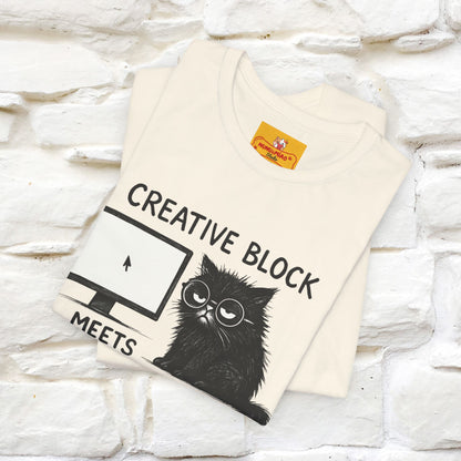 "Creative Block Meets Deadline..." |Cat T-Shirt | Nunu&Miao Studio - Nunu&Miao Studio