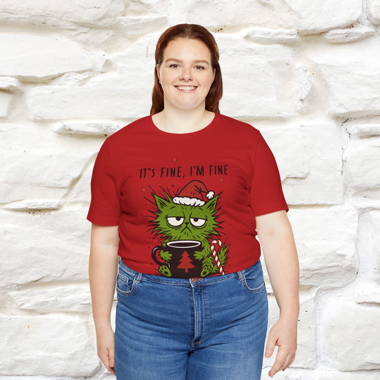 "It's Fine, I'm Fine  ...." |Funny Cat  T-Shirt | Nunu&Miao Studio