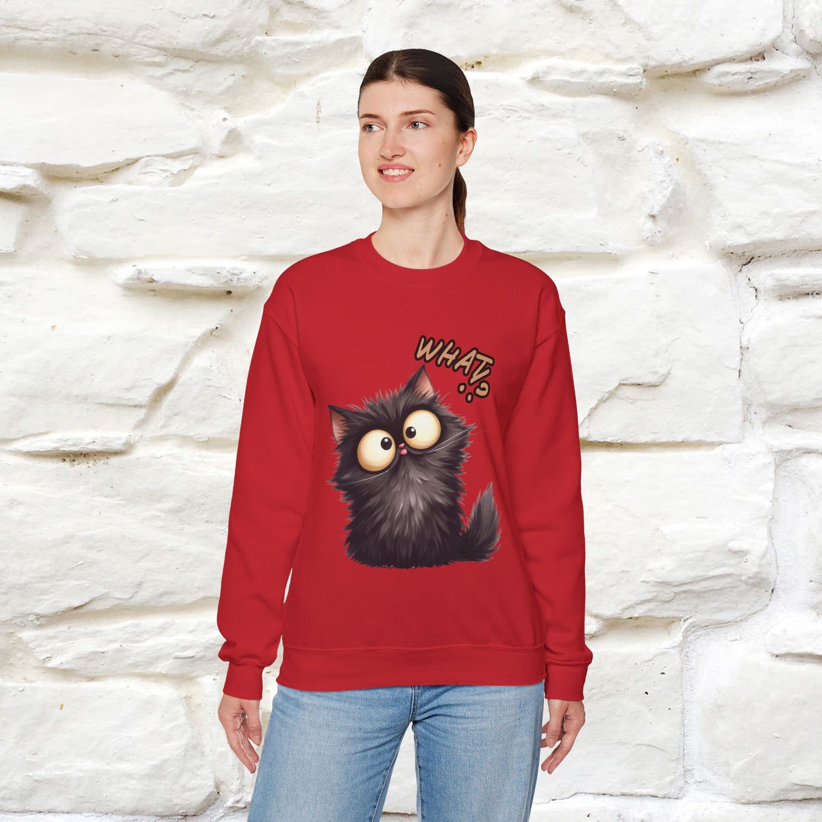 "What'' |Cat Sweatshirt | Nunu&Miao Studio