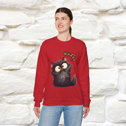 "What'' |Cat Sweatshirt | Nunu&Miao Studio