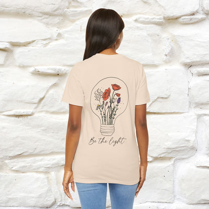 "Be The Light" Cat T-Shirt | Front & Back Design | Nunu&Miao Studio - Nunu&Miao Studio