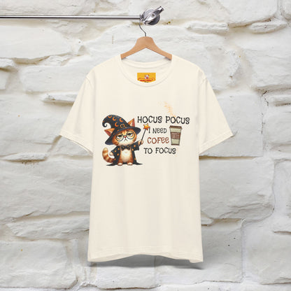 ''Hocus Pocus I Need Coffe To Focus'' Funny Cat Shirt | Nunu&Miao Studio - Nunu&Miao Studio