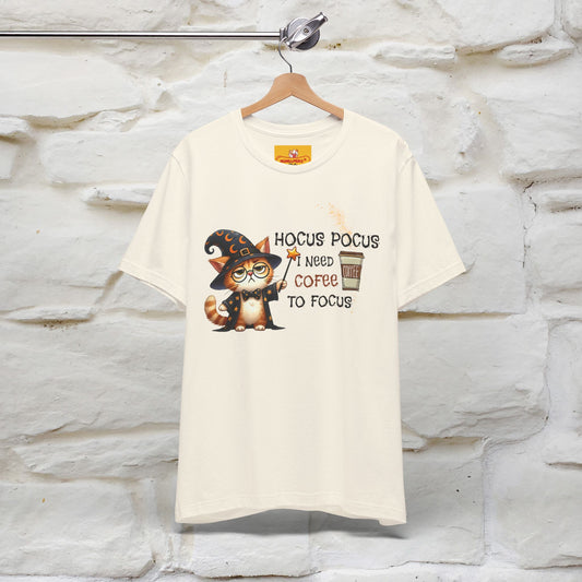 ''Hocus Pocus I Need Coffe To Focus'' Funny Cat Shirt | Nunu&Miao Studio - Nunu&Miao Studio