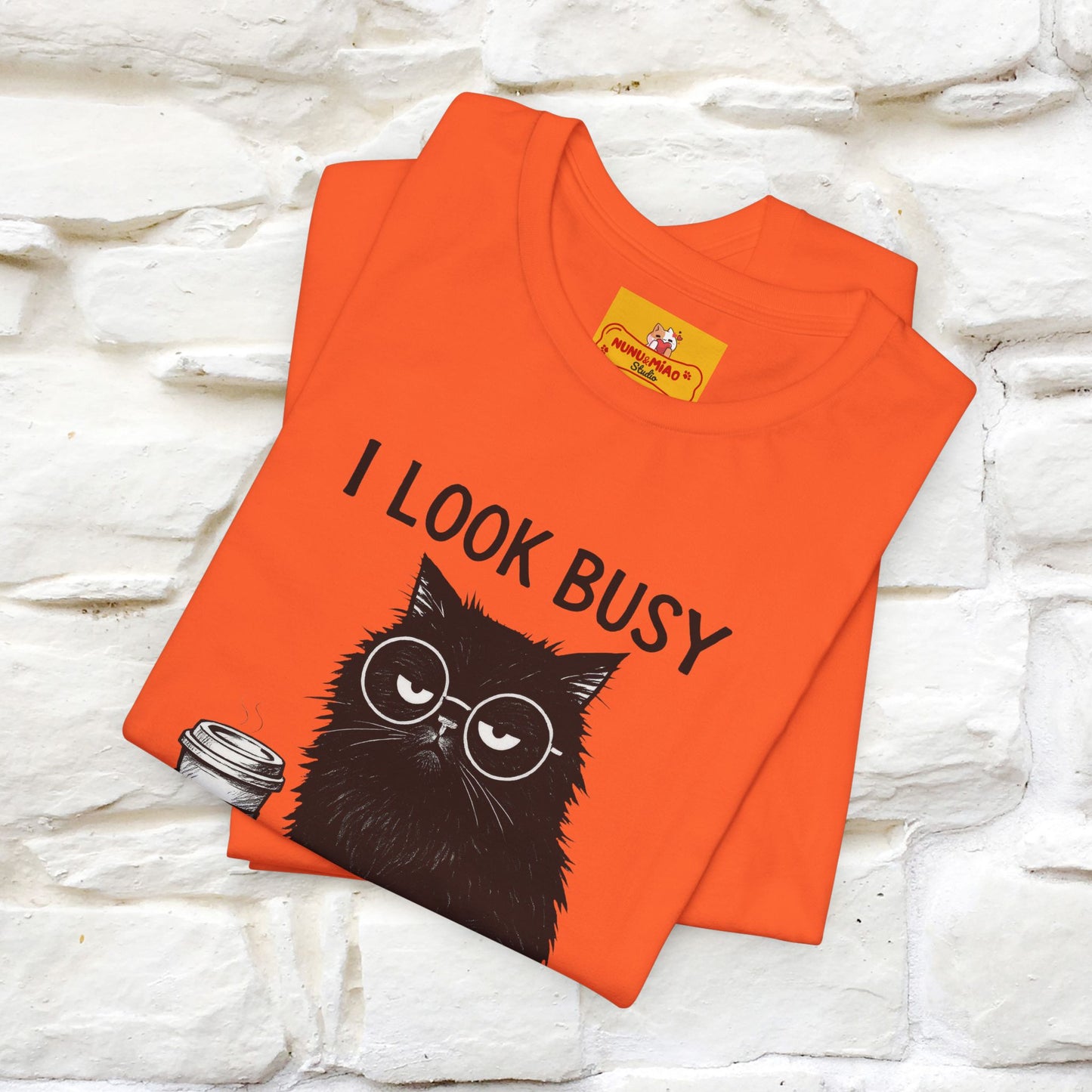 "I Look Busy But I'm Just Overwhelmed" |Cat T-Shirt | Nunu&Miao Studio - Nunu&Miao Studio