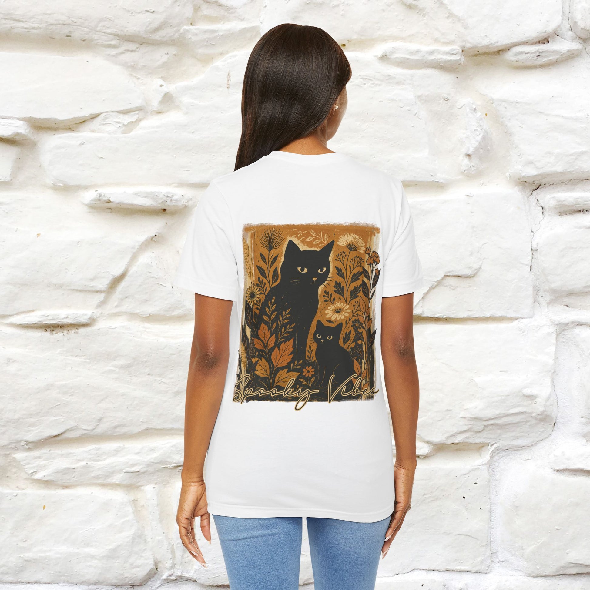 "Spooky Vibes" Cat T-shirt |Nunu&Miao Studio - Nunu&Miao Studio