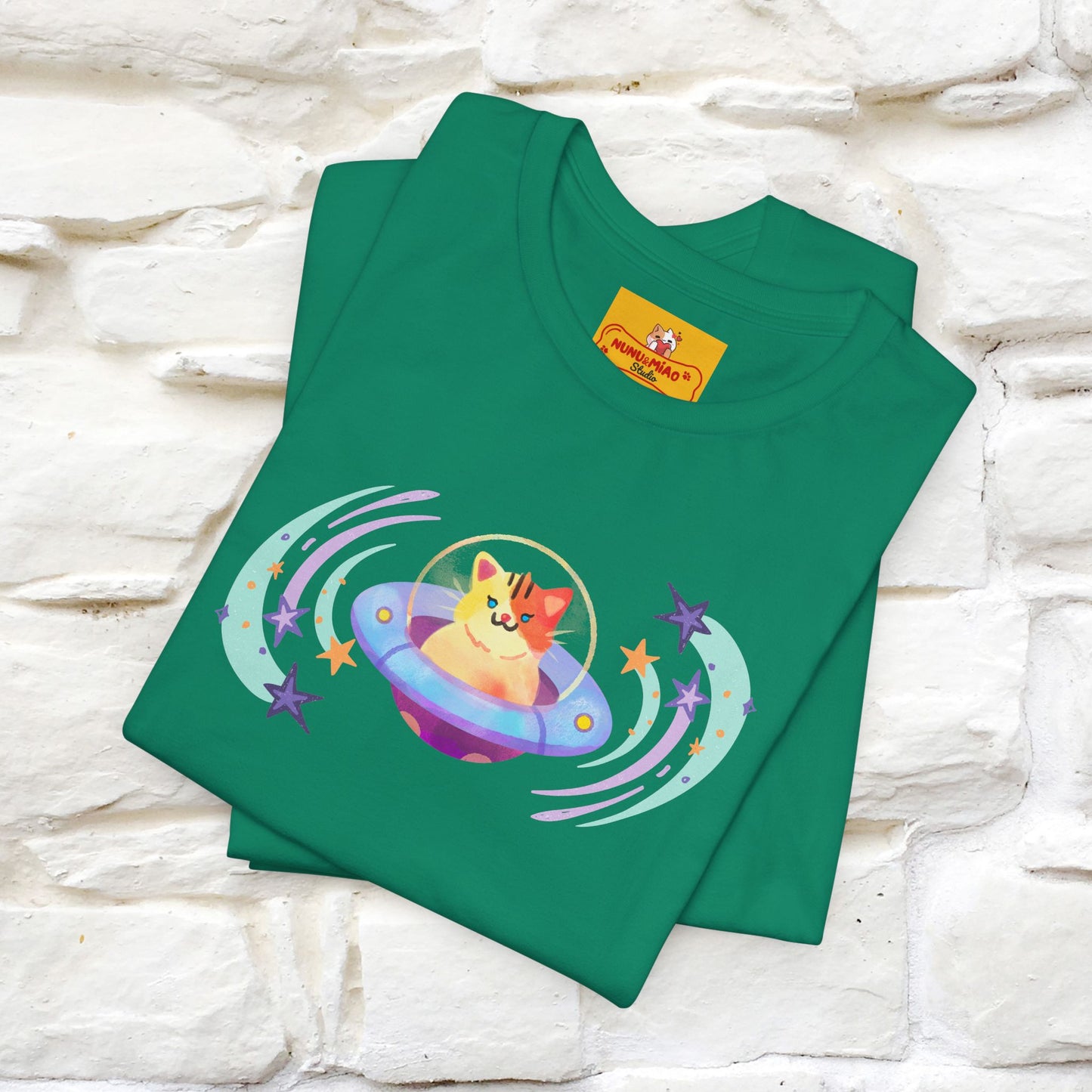 "Stay Positive'' Cat T-Shirt | Front & Back Design | Nunu&Miao Studio - Nunu&Miao Studio